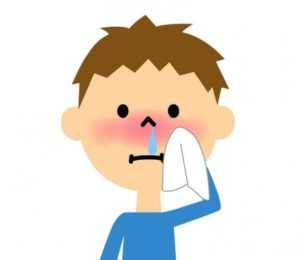 baby suffering from allergic rhinitis